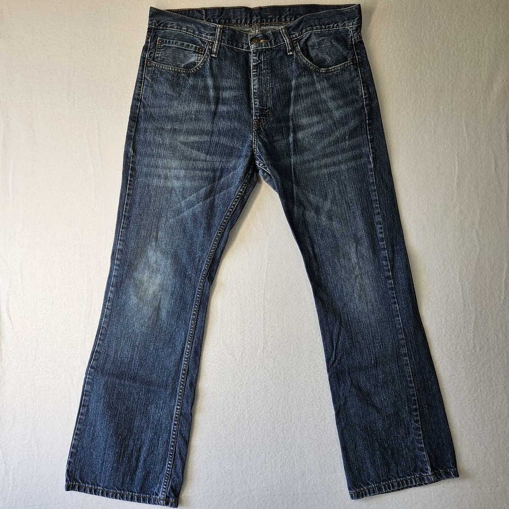 Levi's 527 Jeans Men's 36x30 Low Boot Cut Blue Denim Pants Western Cowboy